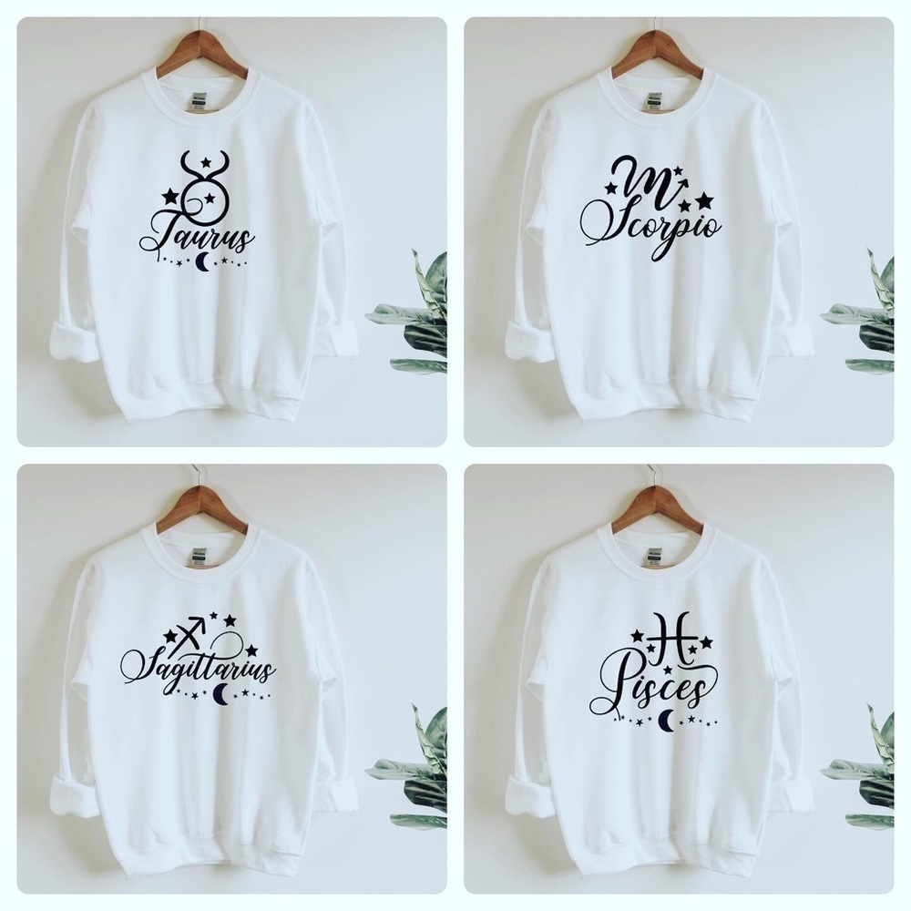 NEW Oversized Zodiac Sweatshirt S-5X Astrology - Picture 4 of 7